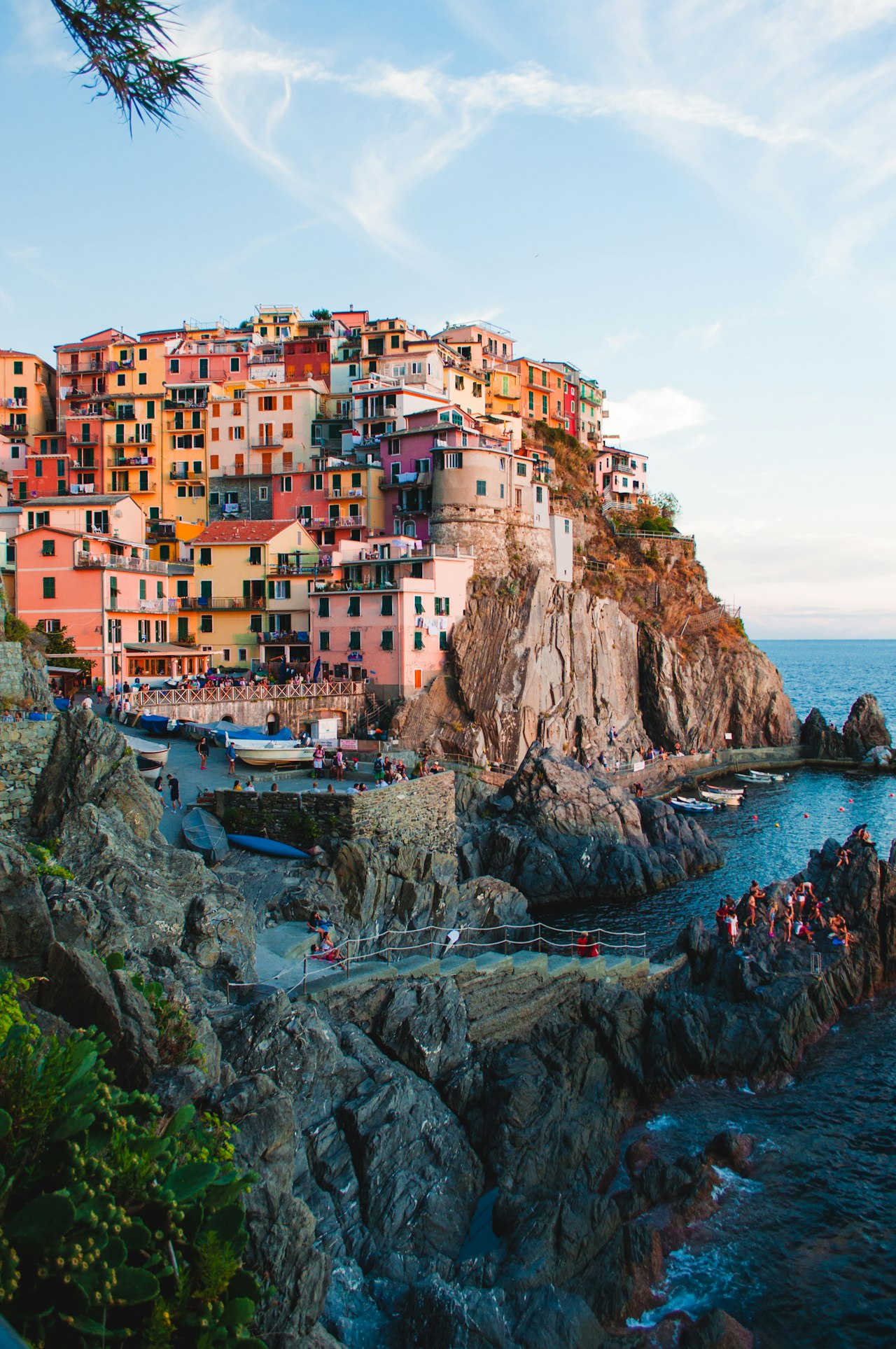 Panoramic view of Positano from the sea, Amalfi Coast